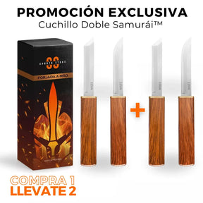 (COMPRA 1 , LLEVATE 2) Cuchillo Doble Samurái™ • 100% Forjado