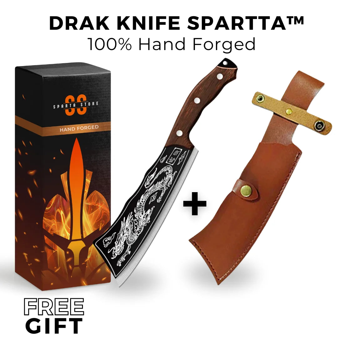 HAND FORGED JAPANESE KNIFE • DRAK BY SPARTTA (+FREE GIFT)