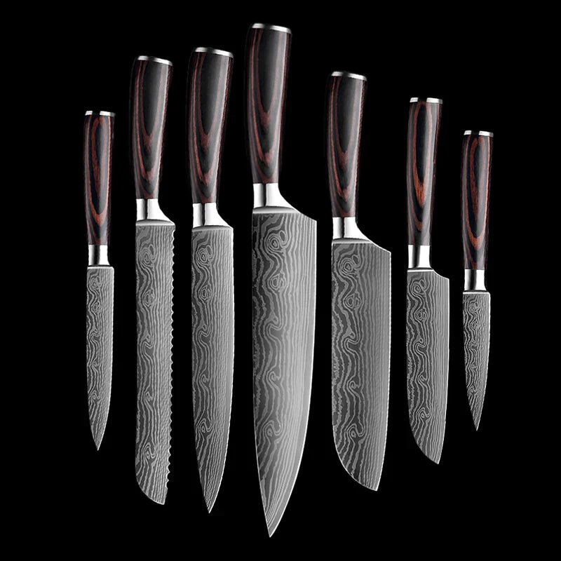 Precision Pro Wood Series: 7-Piece Chef Knife Set