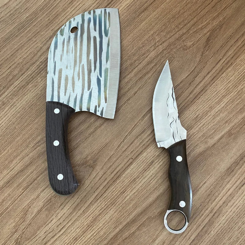 Professional Knife and Cleaver Combo + 2 Sheaths • Master Combo by ATENAS™