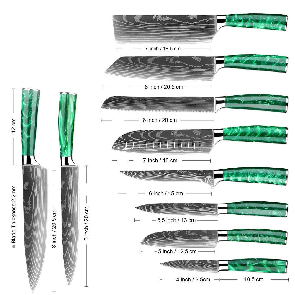 Precision Pro Amazon Series: 8-Piece Chef Knife Set